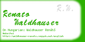 renato waldhauser business card